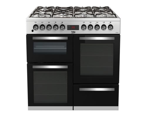 Beko kdvf100k 100cm dual fuel range cooker cheap