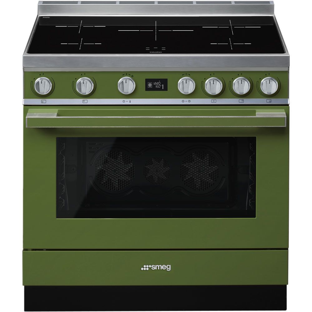 green electric range cooker