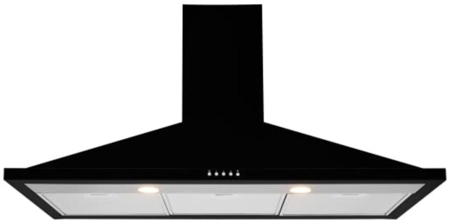 Black cooker hood 100cm deals