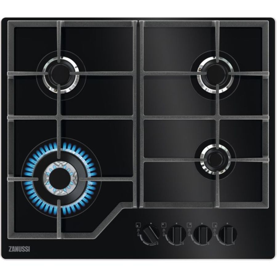 Zanussi Built in Hob ZGGN645K Black Venting Hobs Magnet