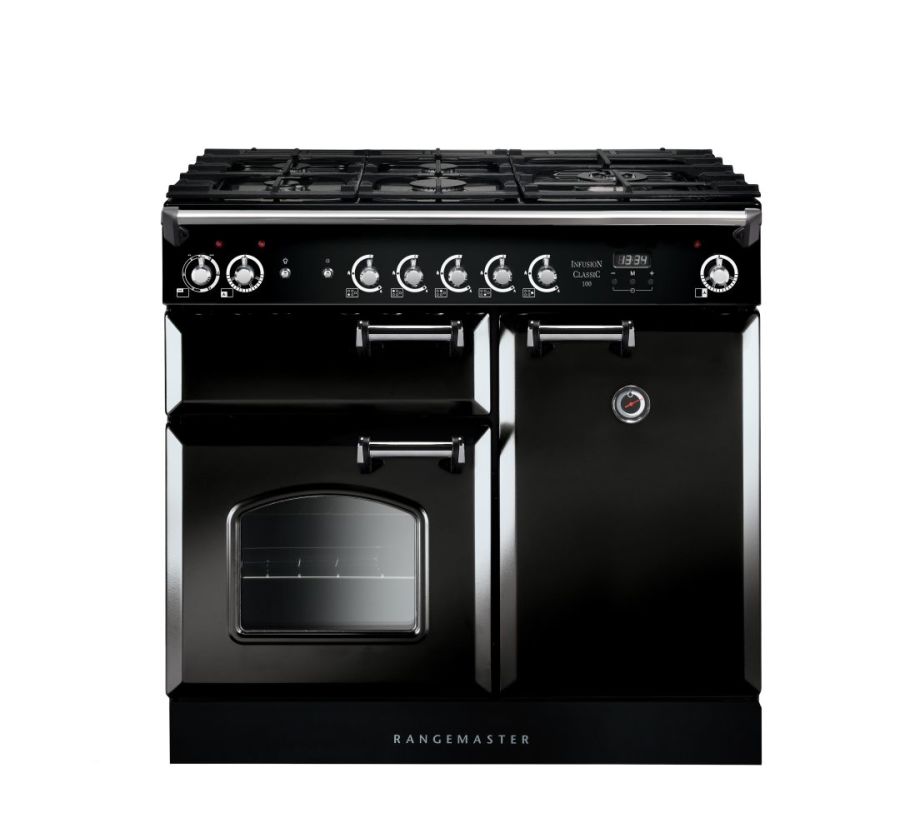 Rangemaster infusion inf90eiss 90cm induction stainless steel range cooker sale
