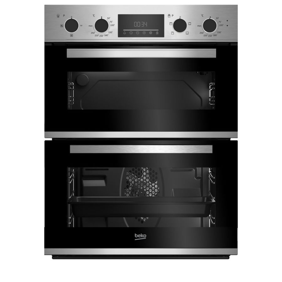 Double fan oven top