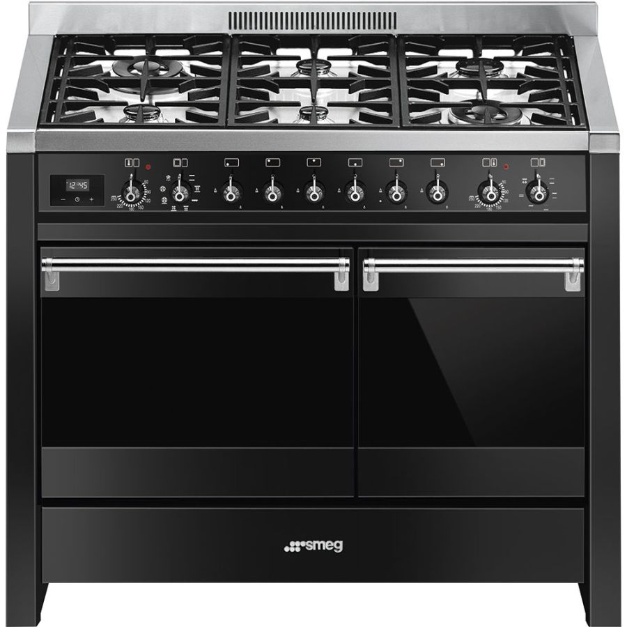 Smeg range cooker black online
