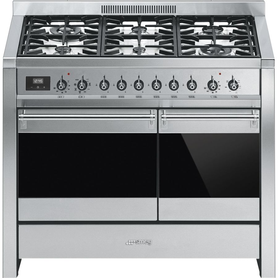 Smeg 100cm Opera Dual Fuel Range Cooker Stainless Steel A2 81