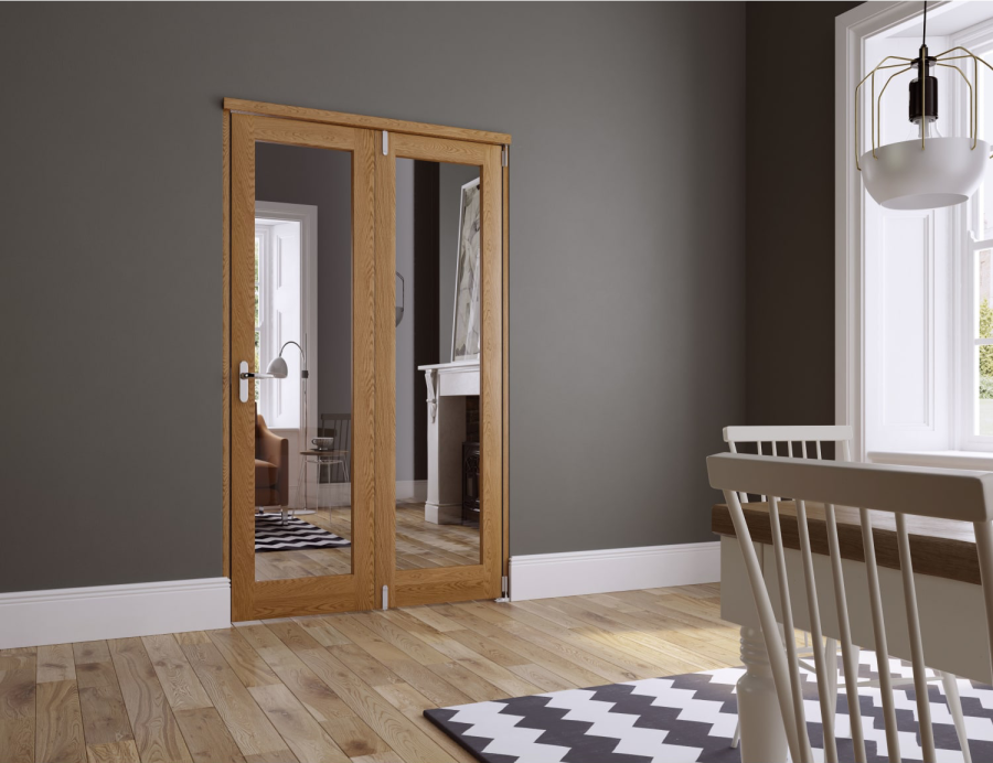 Internal Oak Fold Flat 2 Door 4ft Set Internal Doors Magnet
