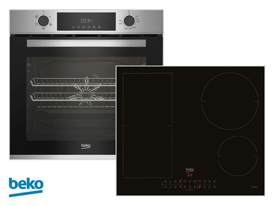 Beko Pyrolytic Self Cleaning Oven & Induction Hob Pack Undefined