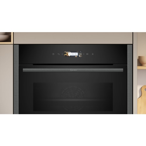 Neff N70 C24MR21G0B Built in compact oven with microwave function 60 x 45 cm Graphite Grey Magnet