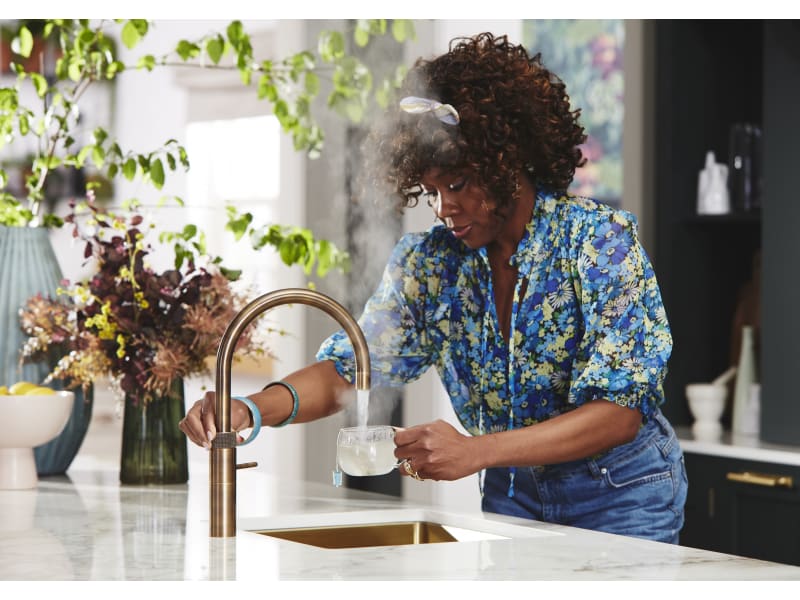 Quooker Fusion Round Brass 3in1 Boiling Water Tap