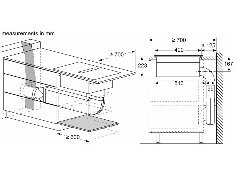 Bosch Series 4, PIE811B15E Induction hob with integrated ventilation