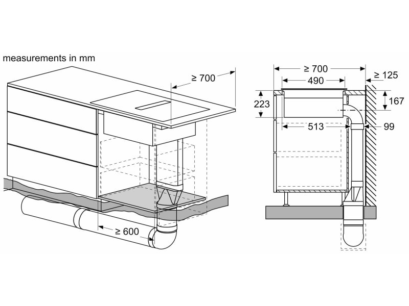 Bosch Series 4, PIE811B15E Induction hob with integrated ventilation
