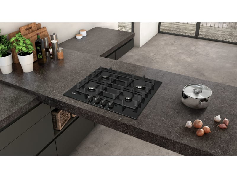 Neff N70, T26CS49S0 Gas hob, 60 cm, Tempered glass, Black