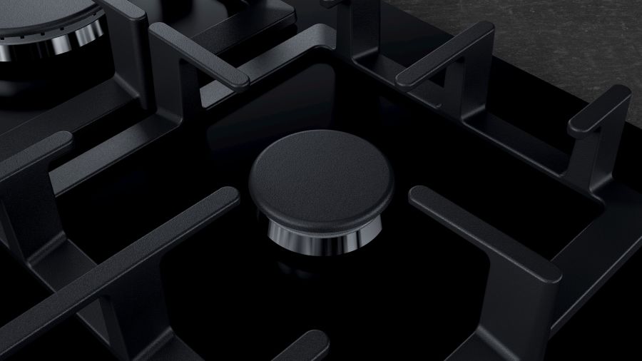 Neff N70, T27CS59S0 Gas Hob, 75 Cm, Tempered Glass, Black Venting