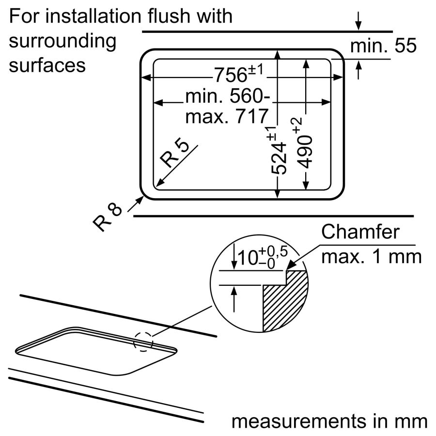 Neff N70, T27CS59S0 Gas Hob, 75 Cm, Tempered Glass, Black Venting